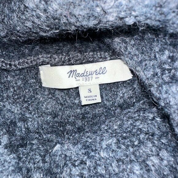 Madewell roundtrip wool alpaca turtleneck sweater gray - Picture 4 of 4